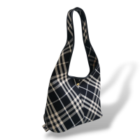 Bolsa Burberry Check Preta e Branca