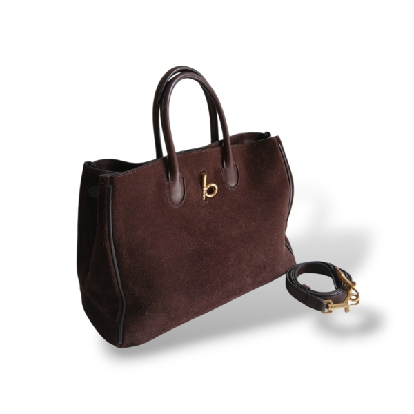 Bolsa Burberry Rocking Horse Suede Marrom 