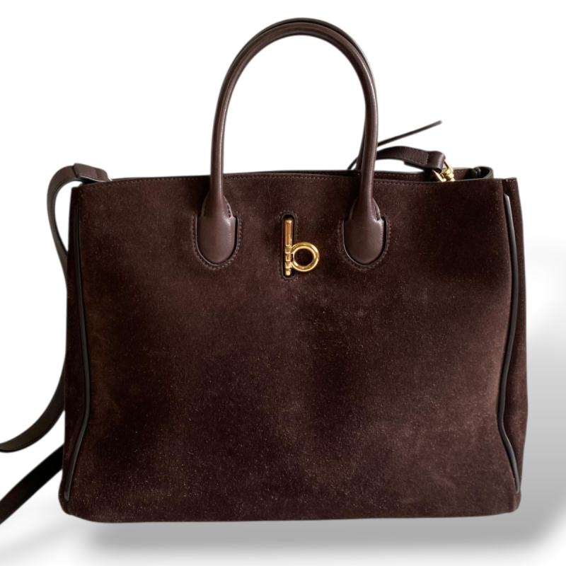 Bolsa Burberry em Suede Marrom Bolsa Burberry em Suede Marrom