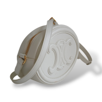 Bolsa Celine Triomphe Branca em Couro