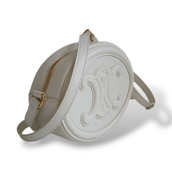 Bolsa Celine Triomphe Branca em Couro