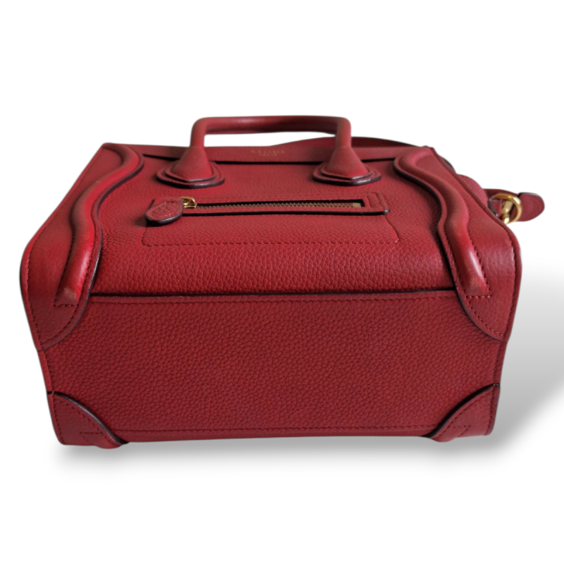Bolsa Celine Luggage Mini Couro Vermelho