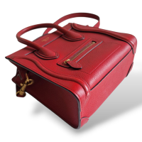 Bolsa Celine Luggage Mini Couro Vermelho