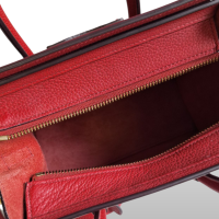 Bolsa Celine Luggage Mini Couro Vermelho