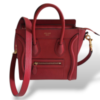 Bolsa Celine Luggage Mini Couro Vermelho