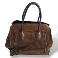 Bolsa Celine Luggage Suede Marrom Grande