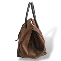 Bolsa Celine Luggage Suede Marrom Grande