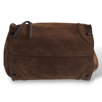 Bolsa Celine Luggage Suede Marrom Grande