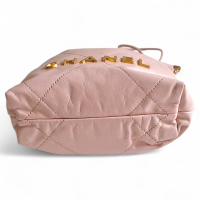 Bolsa Chanel 22 Mini Rosa Bebê Ferragem Gold
