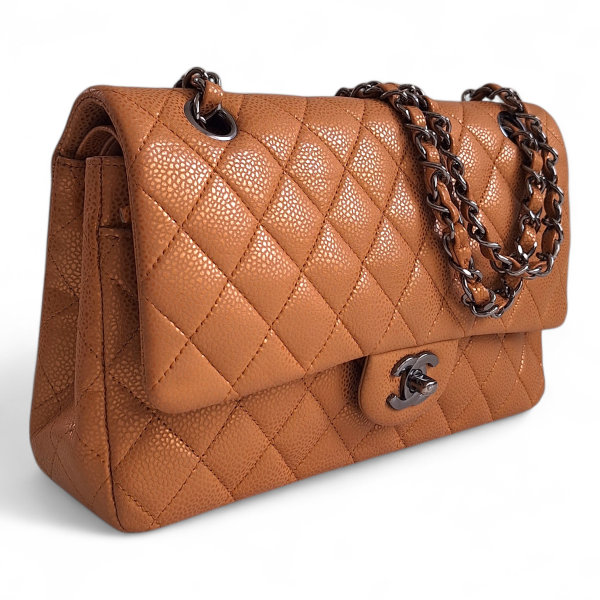 Bolsa Chanel Double Flap Bronze Média