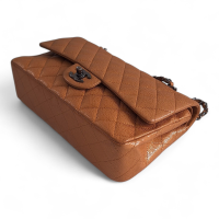 Bolsa Chanel Double Flap Bronze Média