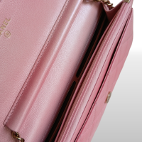 Bolsa Chanel Woc Rosa Metalizado 