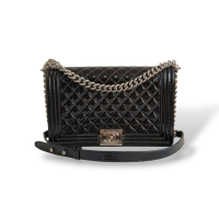 Bolsa Chanel Boy Verniz Preta Bolsa Chanel Boy Verniz Preta