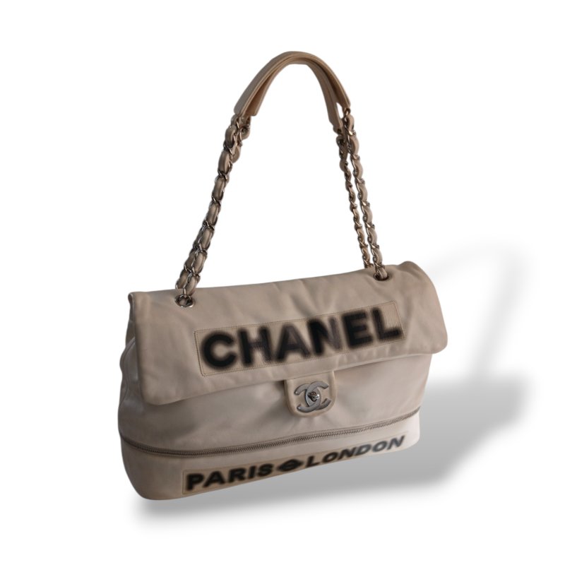 Bolsa Chanel Paris-London Off-White