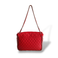 Bolsa Chanel Chain Around Vermelha Bolsa Chanel Chain Around Vermelha