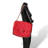 Bolsa Chanel Chain Around Vermelha Bolsa Chanel Chain Around Vermelha
