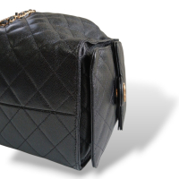 Bolsa Chanel 25 Couro Caviar Preto Ferragem Dourada Bolsa Chanel 25 Couro Caviar Preto Ferragem Dourada