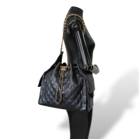 Bolsa Chanel 25 Couro Caviar Preto Ferragem Dourada Bolsa Chanel 25 Couro Caviar Preto Ferragem Dourada