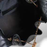 Bolsa Chanel 25 Couro Caviar Preto Ferragem Dourada Bolsa Chanel 25 Couro Caviar Preto Ferragem Dourada
