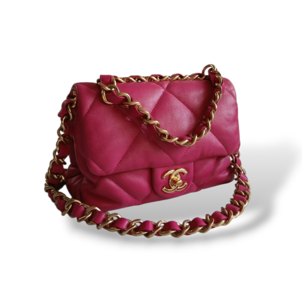 Bolsa Chanel Small CC Bar Pink