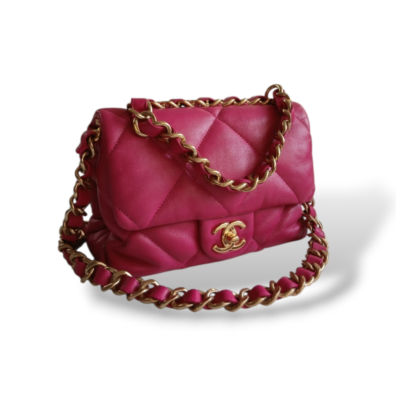 Bolsa Chanel Small CC Bar Pink