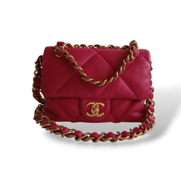 Bolsa Chanel Small CC Bar Pink