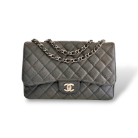 Bolsa Chanel Jumbo Single Flap Caviar Grafite Bolsa Chanel Jumbo Single Flap Caviar Grafite