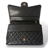 Bolsa Chanel Double Flap Preta 