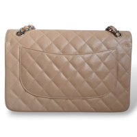 Bolsa Chanel Jumbo Classic Double Flap Caviar Bege