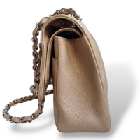 Bolsa Chanel Jumbo Classic Double Flap Caviar Bege