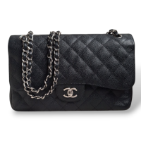 Bolsa Chanel Jumbo Classic Double Flap Caviar Preta