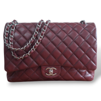 Bolsa Chanel Double Flap Burgundy 