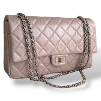 Bolsa Chanel 2.55 Double Flap Prata 