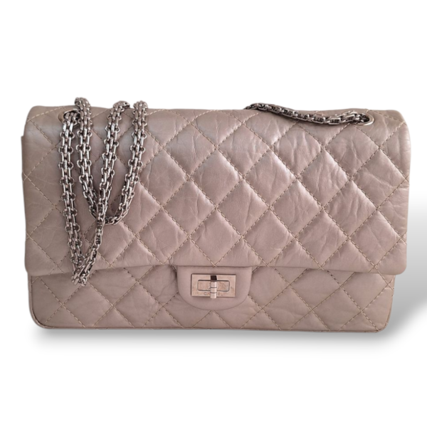 Bolsa Chanel 2.55 Double Flap Prata 