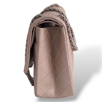 Bolsa Chanel 2.55 Double Flap Prata 