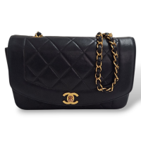 Bolsa Chanel Diana Flap Vintage Lambskin Preta