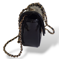 Bolsa Chanel Mini Verniz Preta 