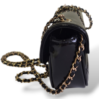 Bolsa Chanel Mini Verniz Preta 