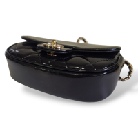 Bolsa Chanel Mini Verniz Preta 