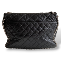 Bolsa Chanel Vintage Com Alça De Corrente Prata Bolsa Chanel Vintage Com Alça De Corrente Prata