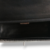 Bolsa Chanel Clássic Flap Média Python Preto