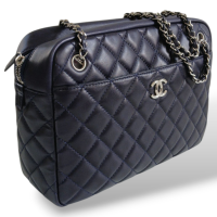Bolsa Chanel Matelassê Azul Marinho 
