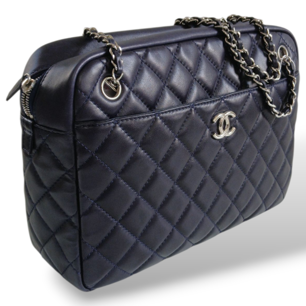 Bolsa Chanel Matelassê Azul Marinho 