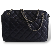 Bolsa Chanel Matelassê Azul Marinho 