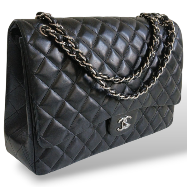 Bolsa Chanel Clássica Maxi Preta Single Flap