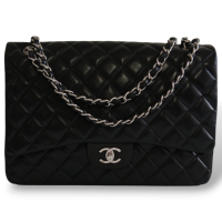 Bolsa Chanel Clássica Maxi Preta Single Flap