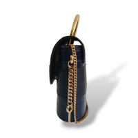 Bolsa Chloé Aby Lock Croco Marinho