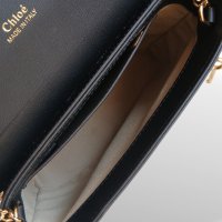 Bolsa Chloé Aby Lock Croco Marinho