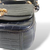 Bolsa Chloé Embossed Croco Azul Marinho Bolsa Chloé Embossed Croco Azul Marinho