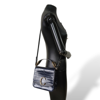 Bolsa Chloé Embossed Croco Azul Marinho Bolsa Chloé Embossed Croco Azul Marinho